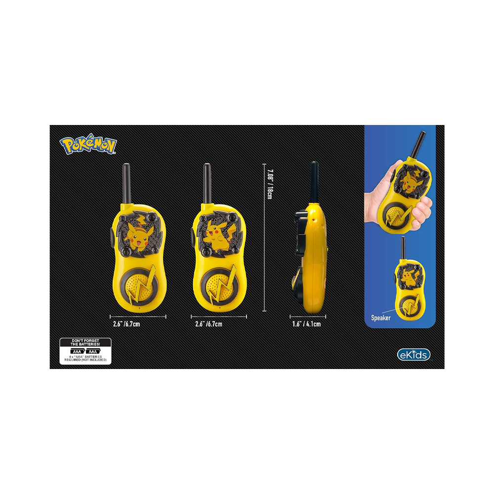 Pokemon Walkie Talkies Pikachu FRS para Niños Set - Imagen 5