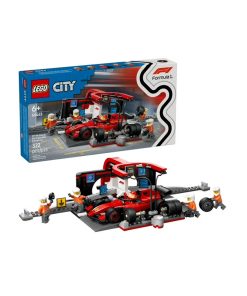 Alternative view of LEGO City F1 Pit Stop Pit Crew with Ferrari Car Toy 60443