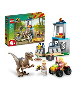Alternative view of LEGO Jurassic Park 30 Aniversario Velociraptor Escape 76957