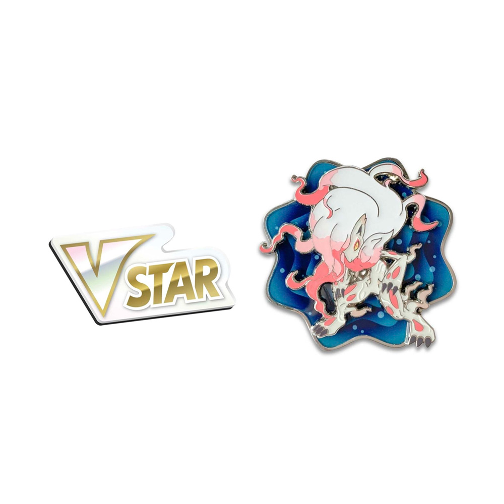Pokemon Set Zoroark Hisuian Pin Con Marcador Astro Español - Imagen 3