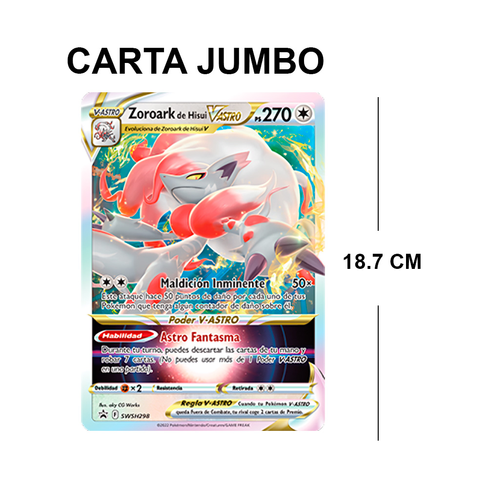 Pokemon Set Zoroark Hisuian Pin Con Marcador Astro Español - Imagen 6