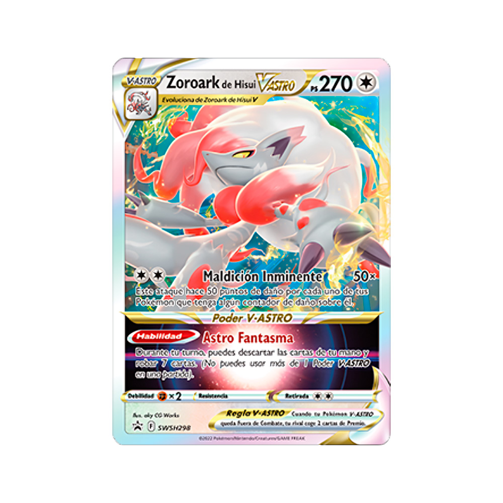 Pokemon Set Zoroark Hisuian Pin Con Marcador Astro Español - Imagen 4