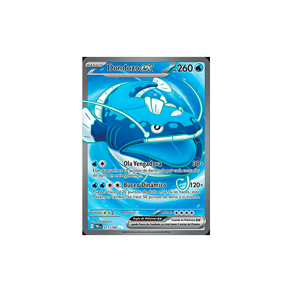Pokemon TCG Dondozo Ex 211 182 Español