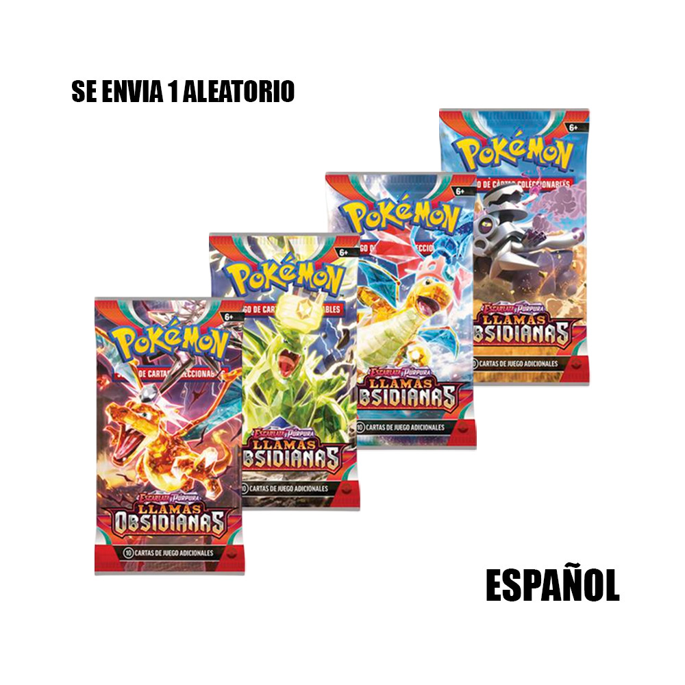 Pokemon TCG Llamas Obsidianas Sobre Español - Imagen 3