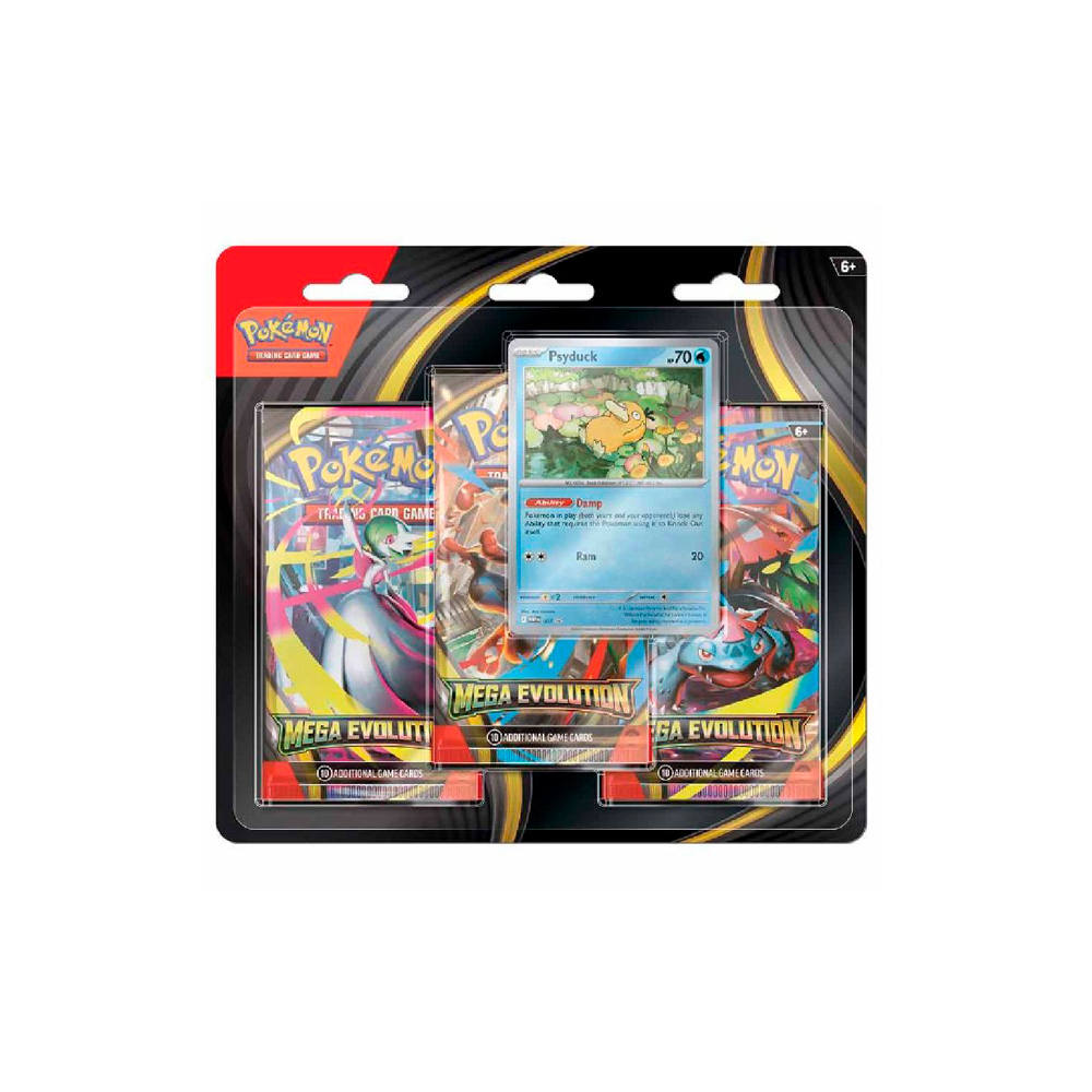 Pokemon TCG Mega Evolution 3 Pack Blister Español Psyduck