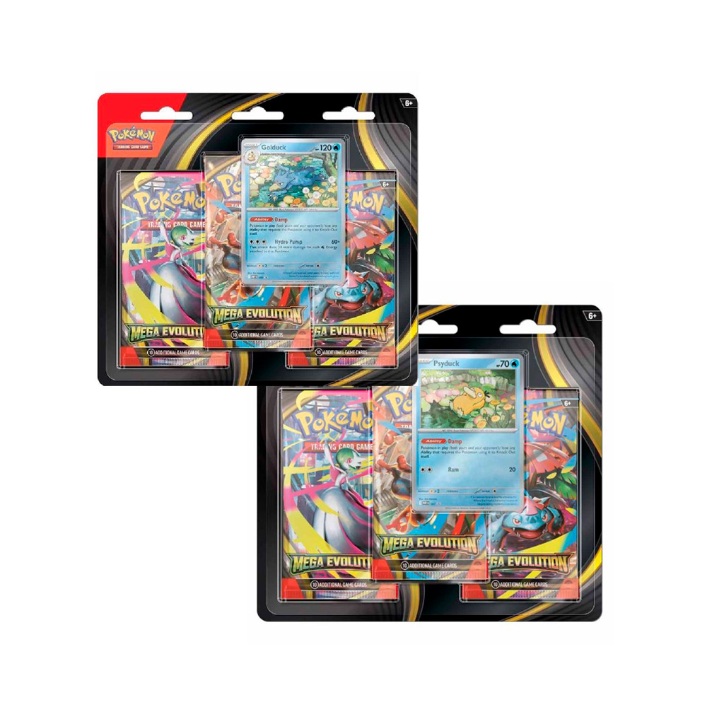 Pokemon TCG Mega Evolution 3 Pack Blister Español Psyduck - Imagen 4