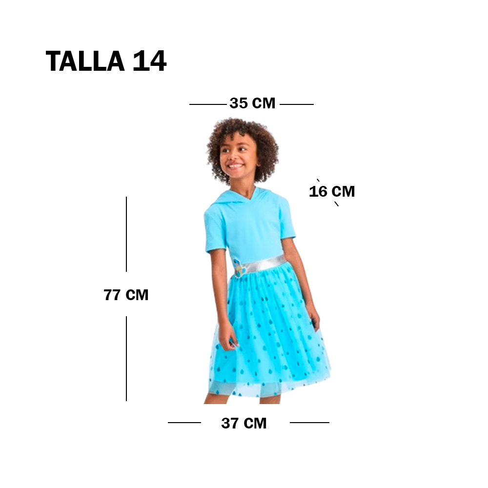 Pokemon Vestido Squirtle Niña Disfraz Talla 14 - Imagen 5