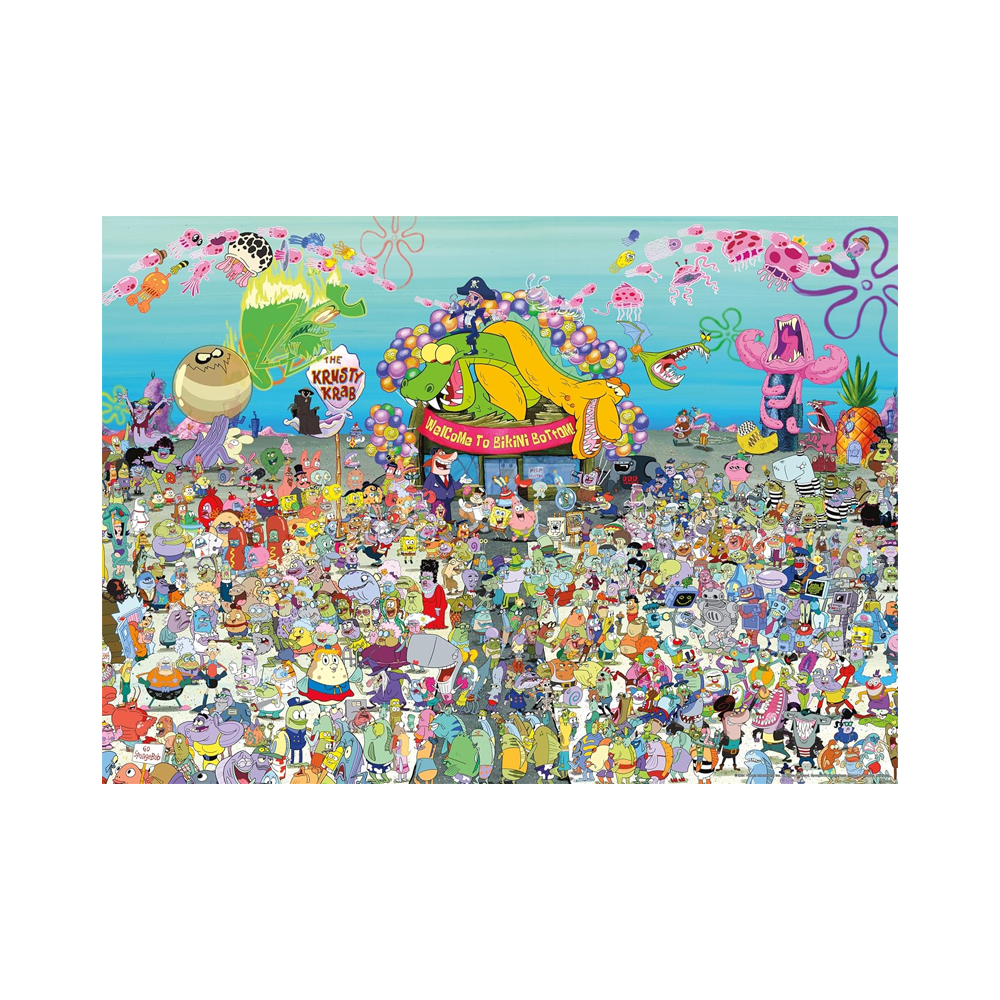 Rompecabeza AQUARIUS Bob Esponja 25 Anniversary 1000 piezas - Imagen 3