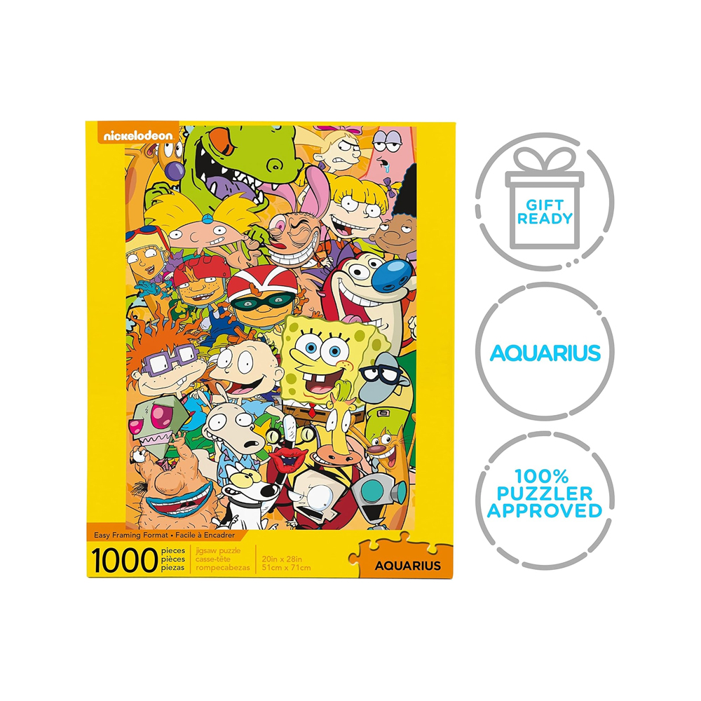 Rompecabeza AQUARIUS Nickelodeon 90s 1000 piezas - Imagen 3
